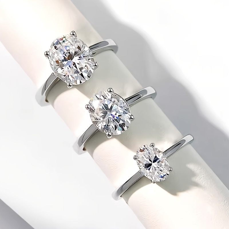 Women's 1/2/3 Carat Moissanite Ring, Beautifully Crafted